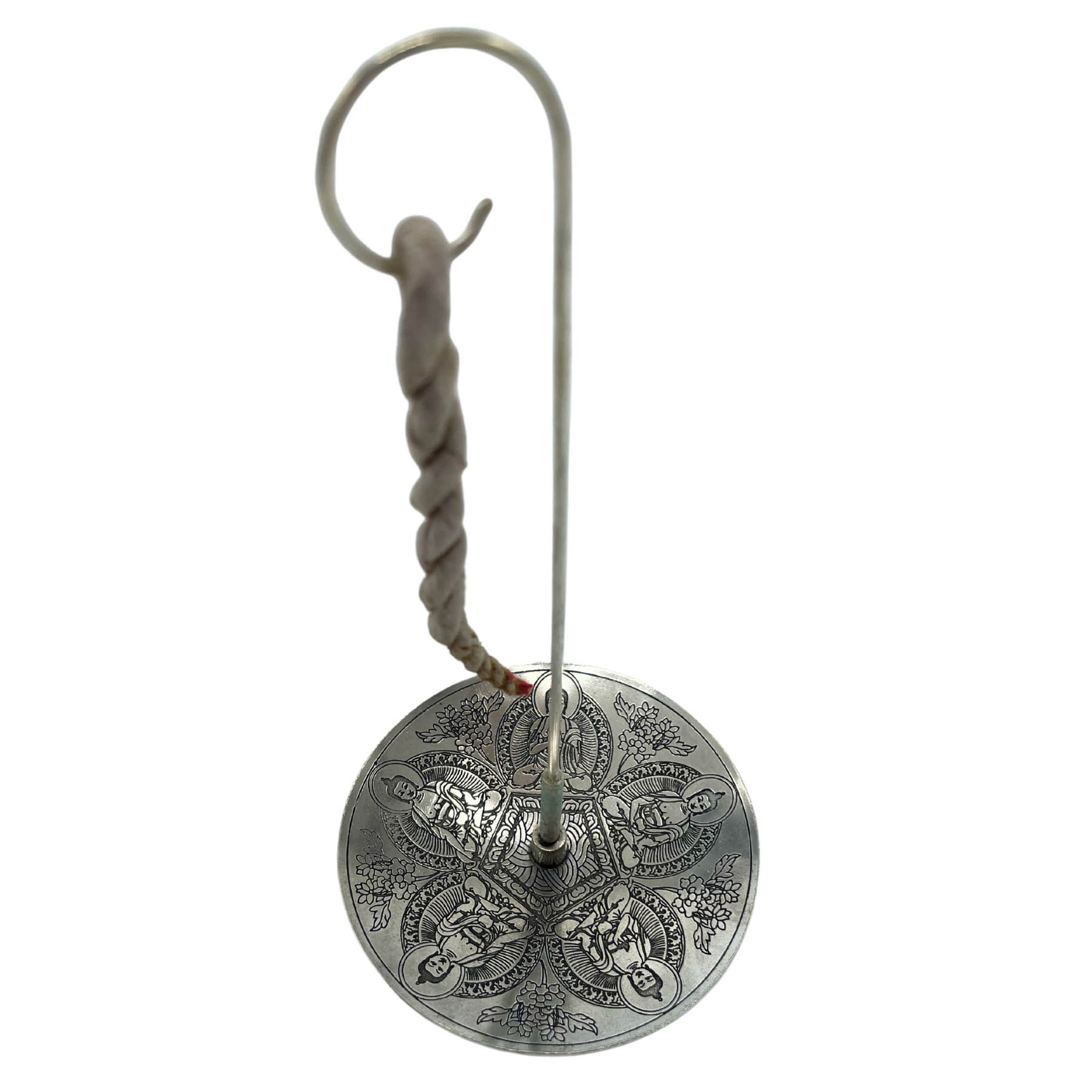 Pancha Buddha Rope Incense Gift Set with Silver-Plated Holder1