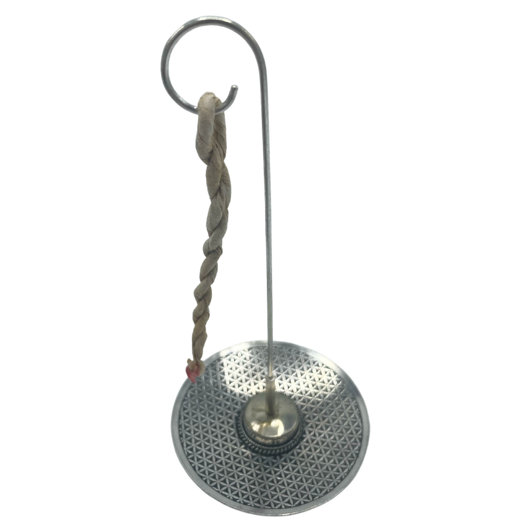 Flower of Life Rope Incense Gift Set with Silver-Plated Holder1