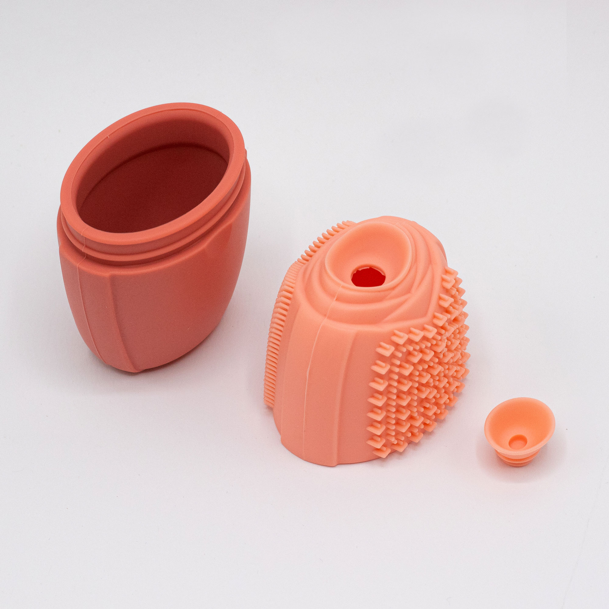 3-in-1 Peach Silicone Ice Face Roller & Cleansing Brush2