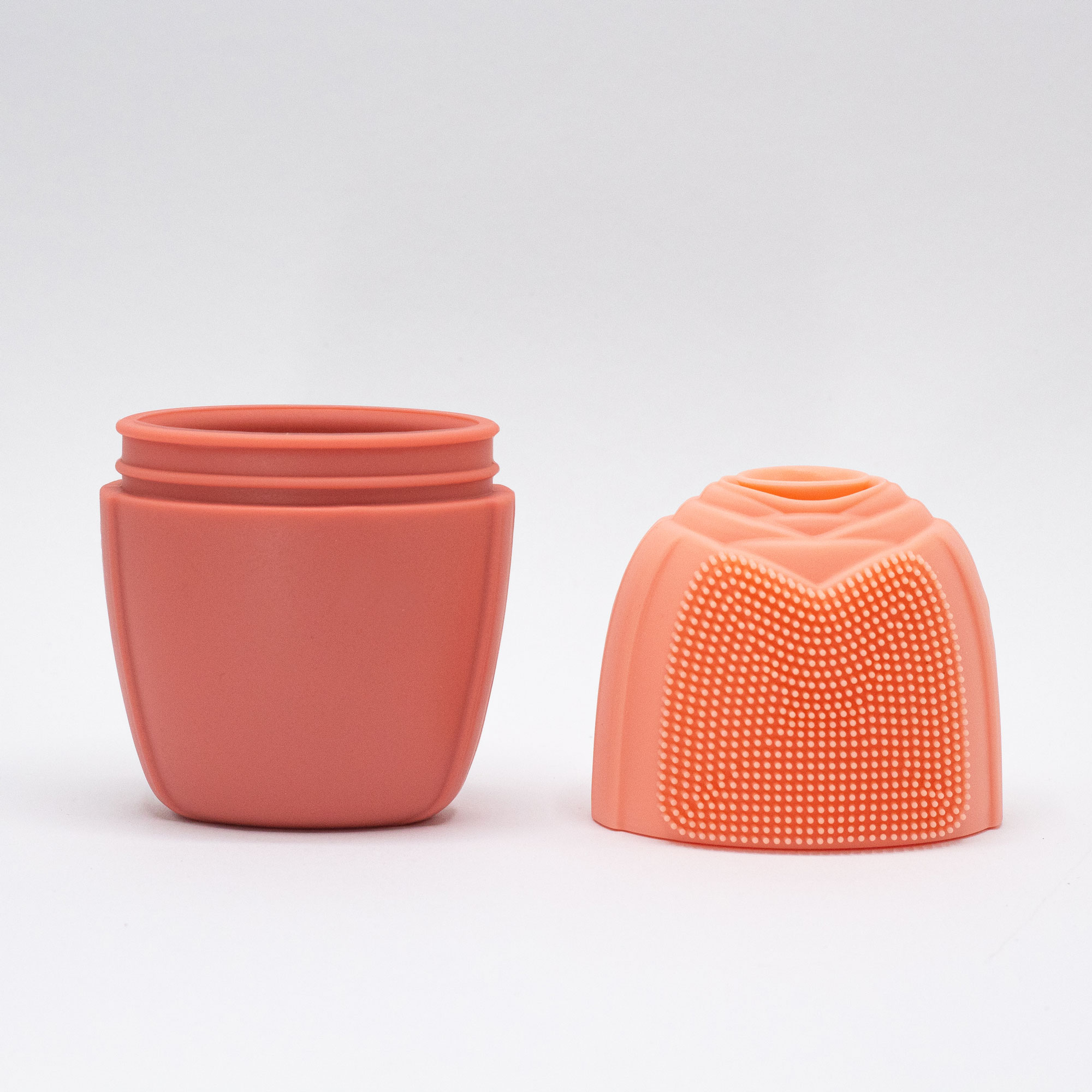 3-in-1 Peach Silicone Ice Face Roller & Cleansing Brush3