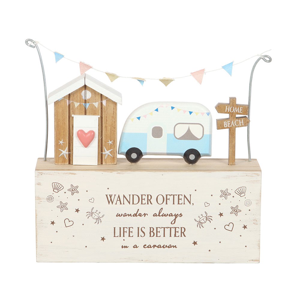 Wander Often Coastal Caravan Freestanding Ornament1