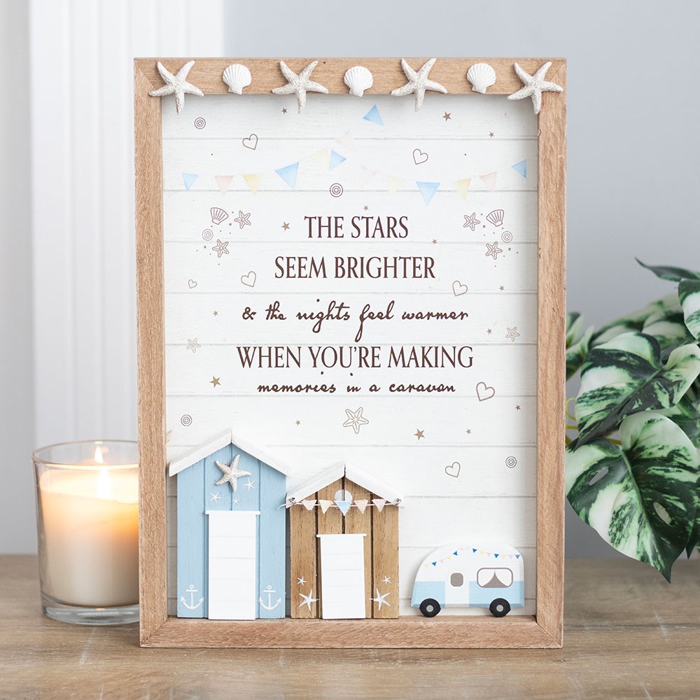 The Stars Seem Brighter 3D Caravan Wall Plaque