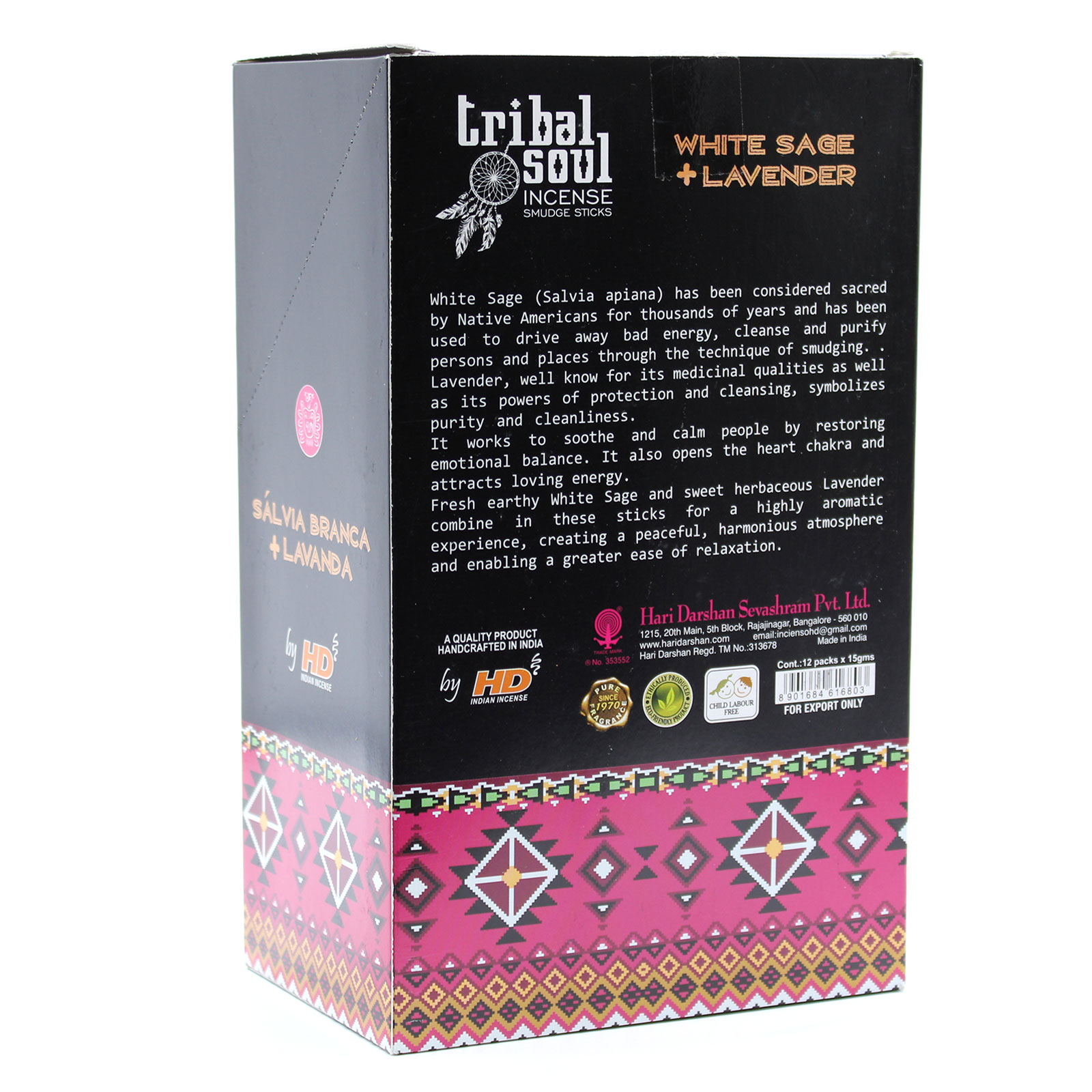 Hari Darshan Tribal Soul White Sage & Lavender Smudge Incense Sticks (15g)5