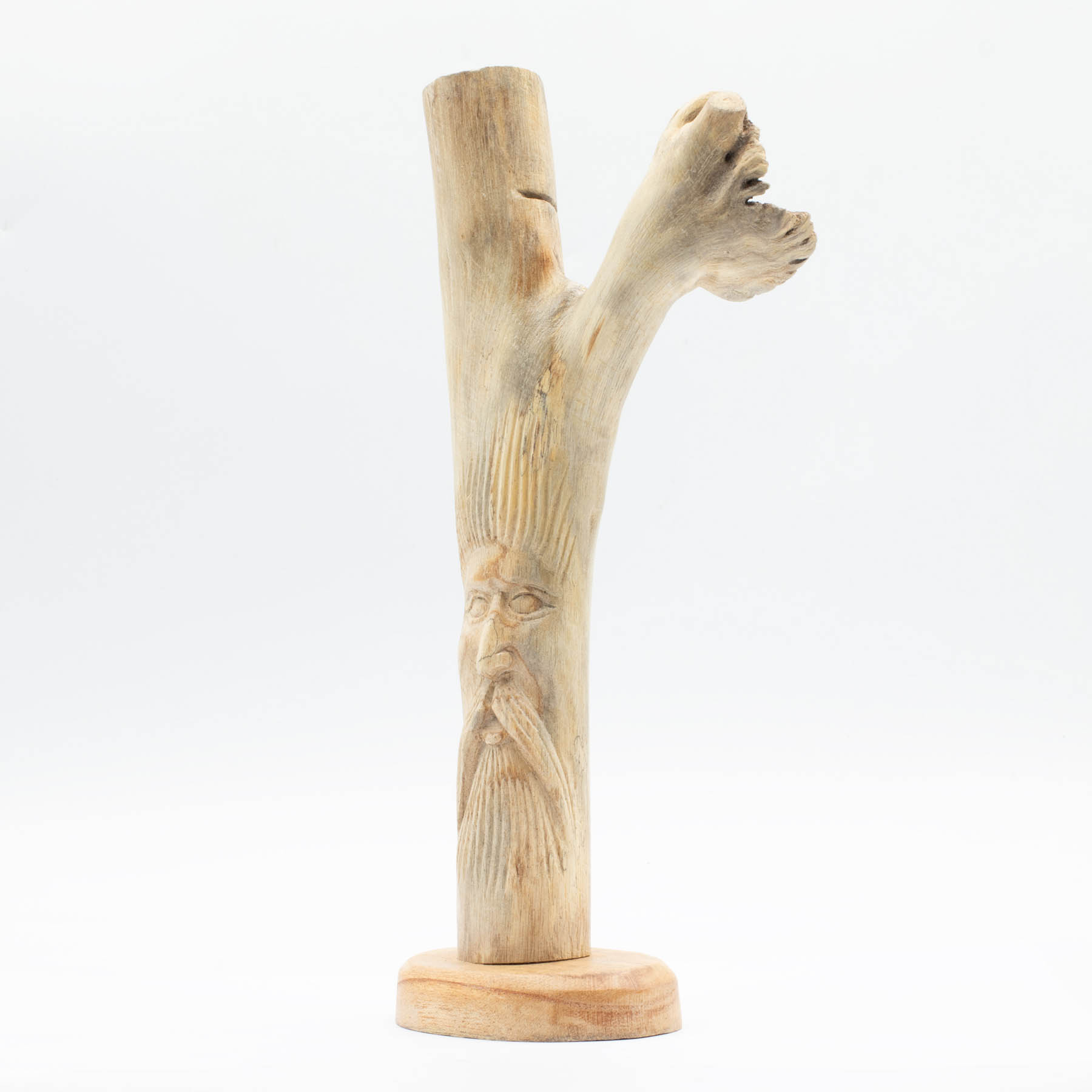 Greenman Handmade Parasite Wood Carving2