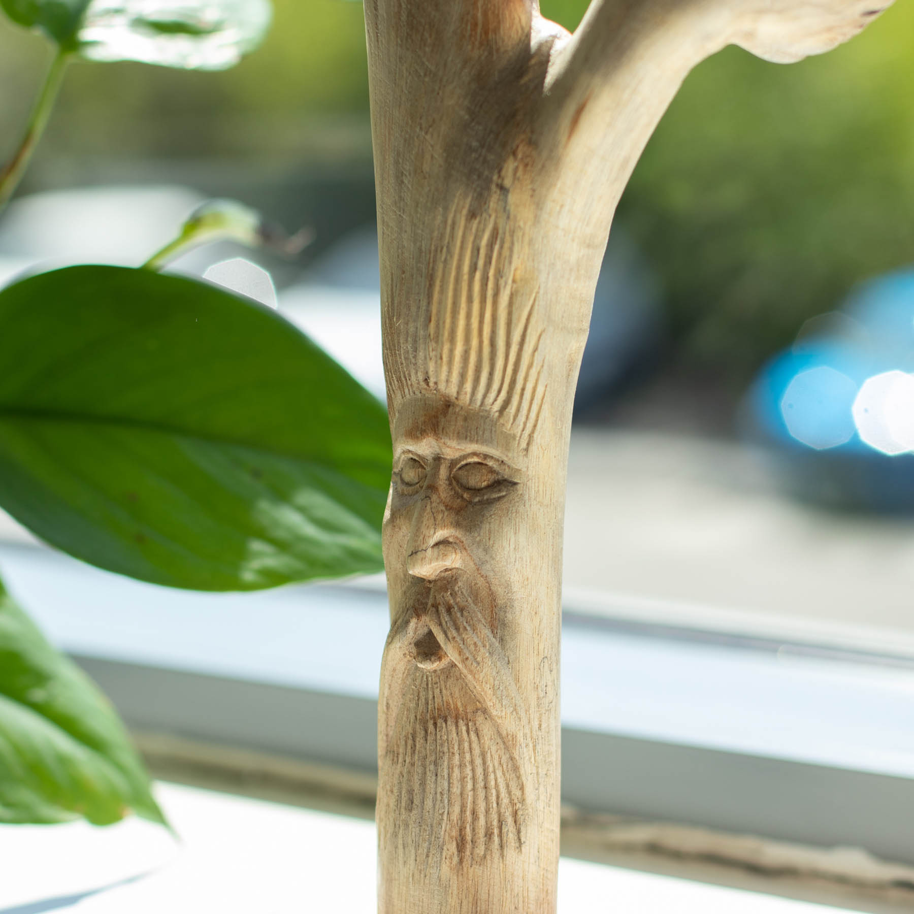 Greenman Handmade Parasite Wood Carving3