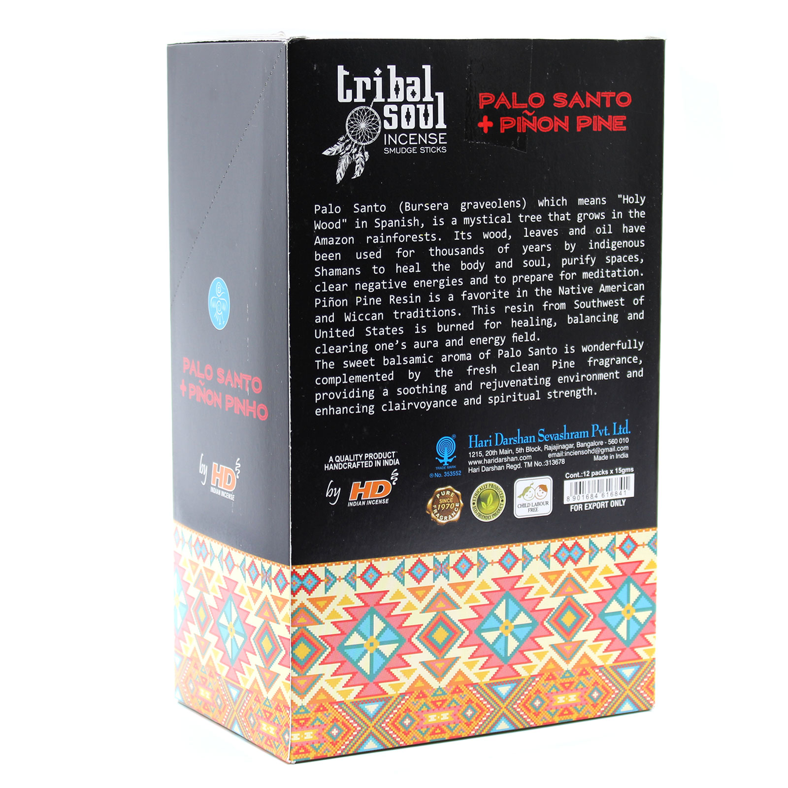 Hari Darshan Tribal Soul Palo Santo & Pinon Pine Smudge Incense Sticks (15g)6
