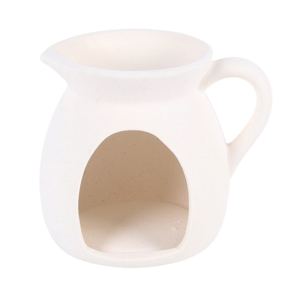 White Jug Shaped Ceramic Oil Burner & Wax Warmer1