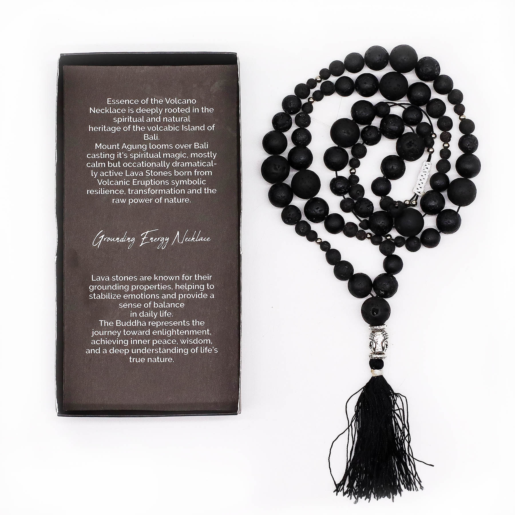 Essence of the Volcano Necklace – Grounding Energy (Lava Stone)