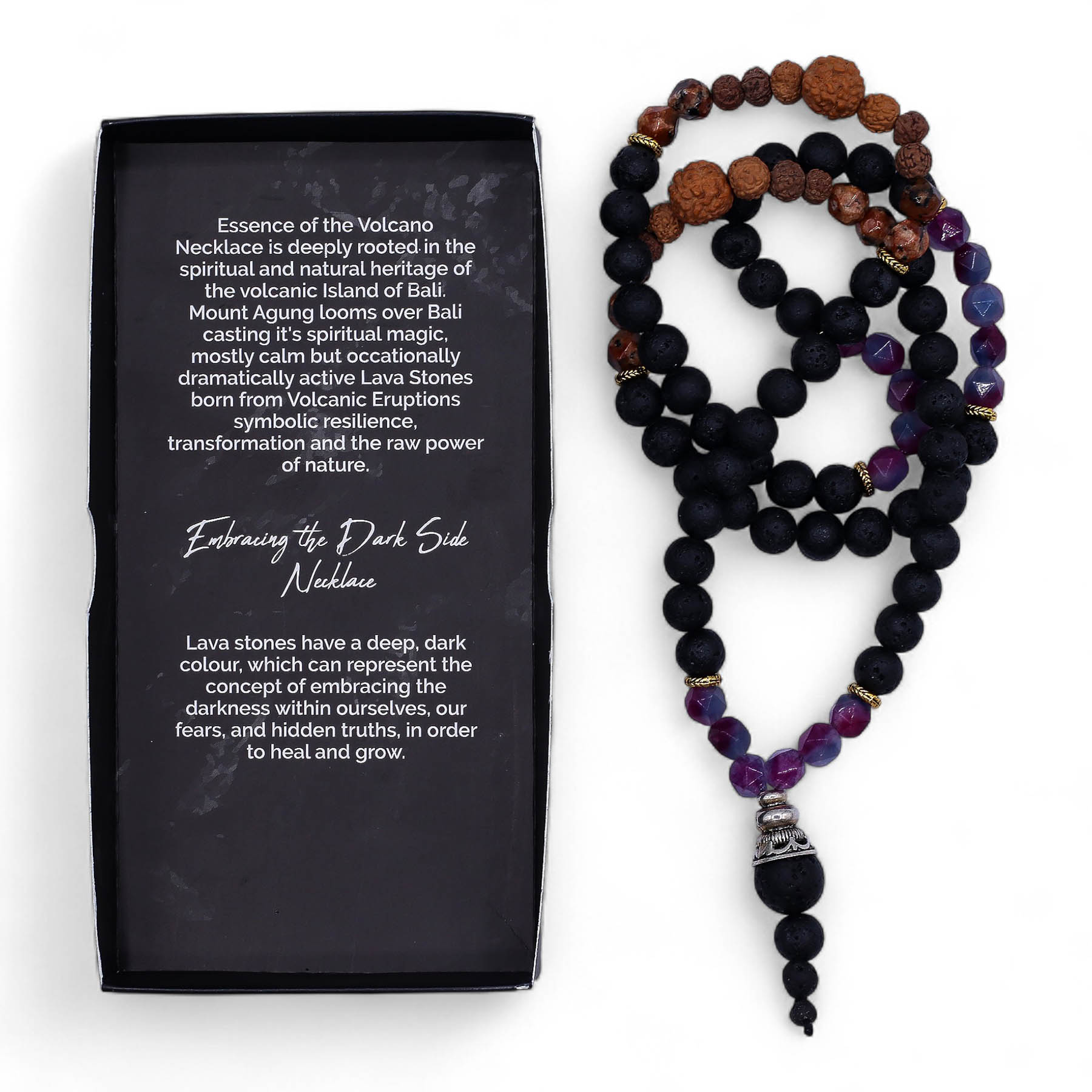 Essence of the Volcano Necklace – Embracing the Dark Side (Lava Stone)