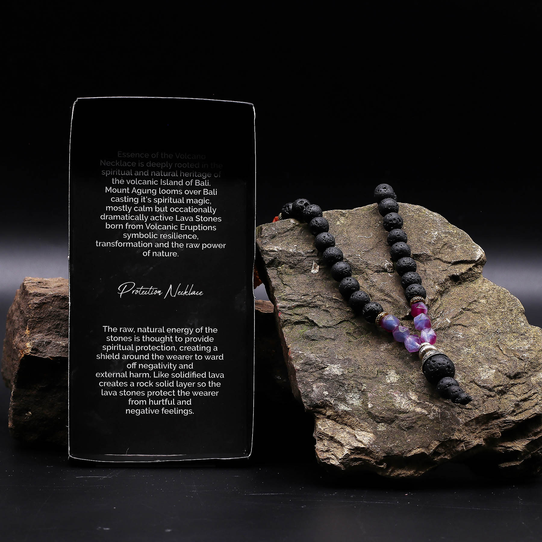 Essence of the Volcano Necklace – Embracing the Dark Side (Lava Stone)2
