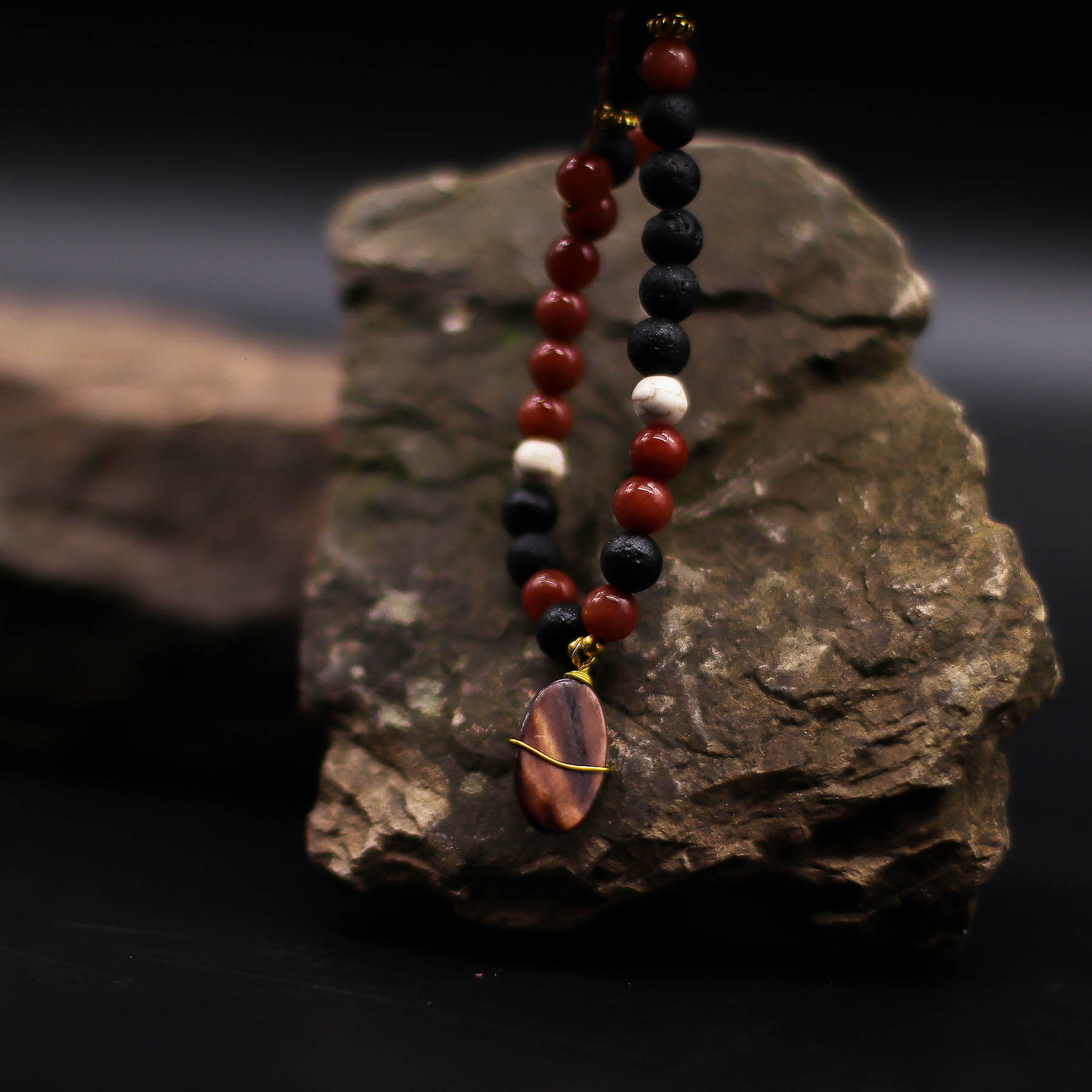 Essence of the Volcano Necklace – Protection (Lava Stone)3