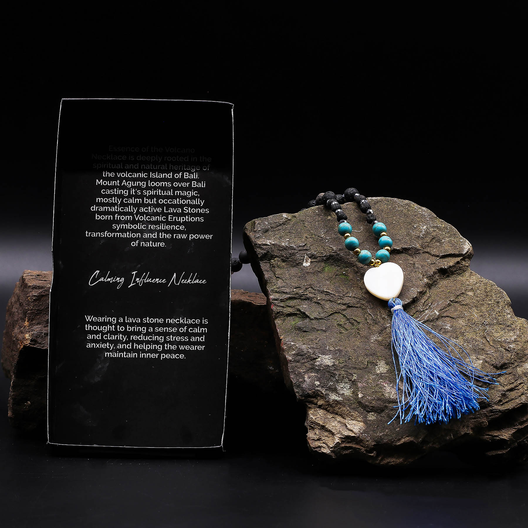 Essence of the Volcano Necklace – Calming Influence (Lava Stone)1