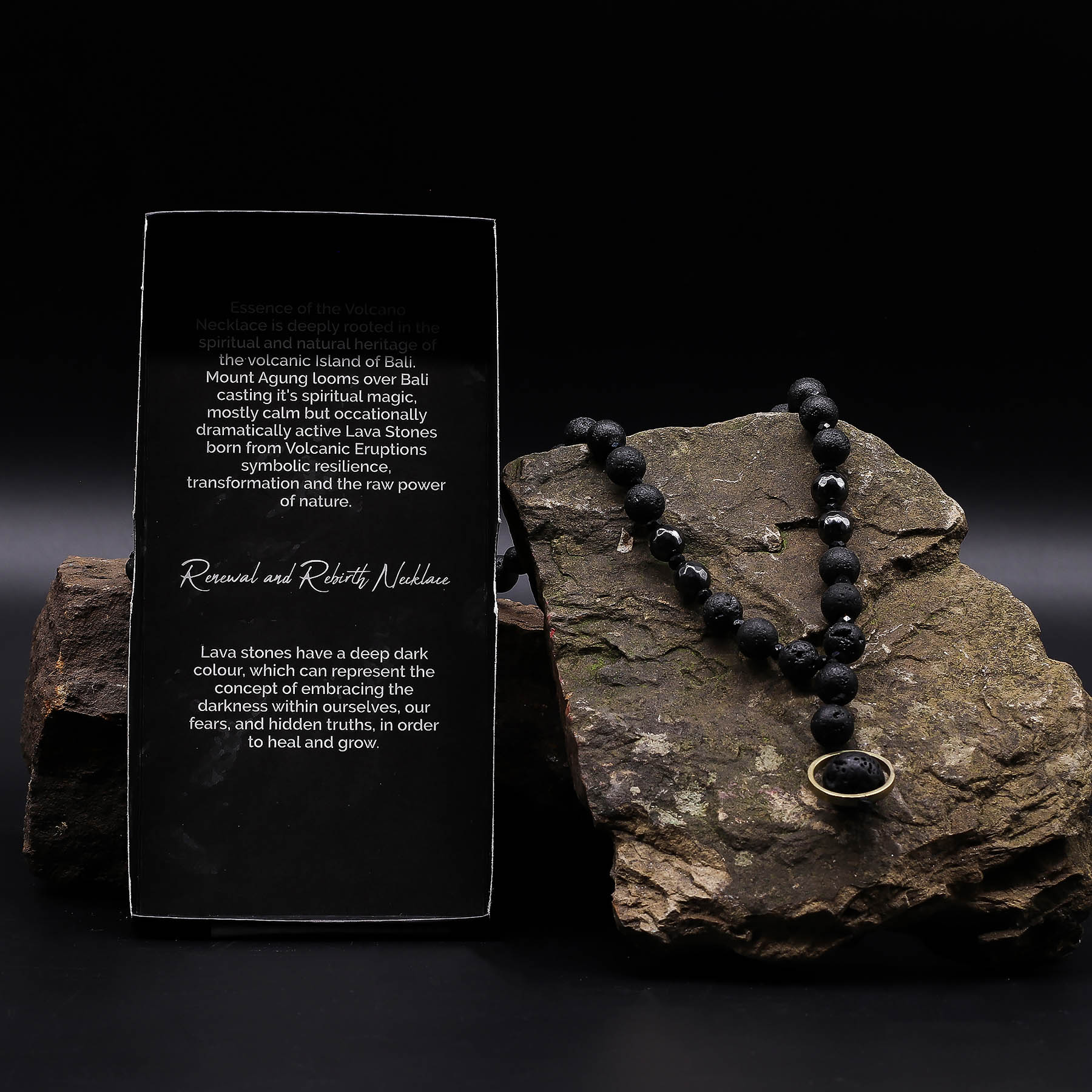Essence of the Volcano Necklace – Renewal & Rebirth (Lava Stone)1
