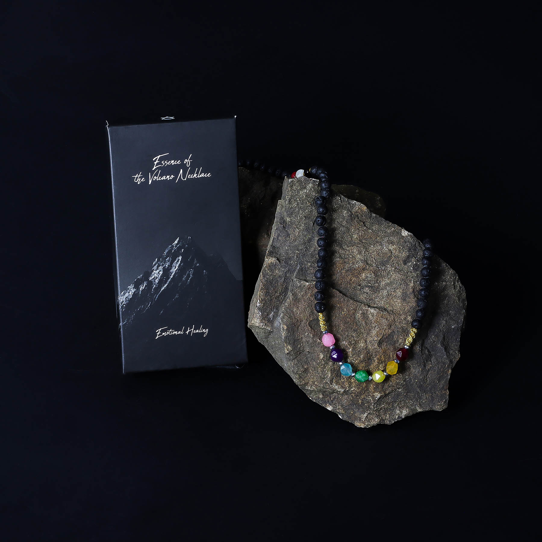 Essence of the Volcano Necklace – Emotional Healing (Lava Stone)1