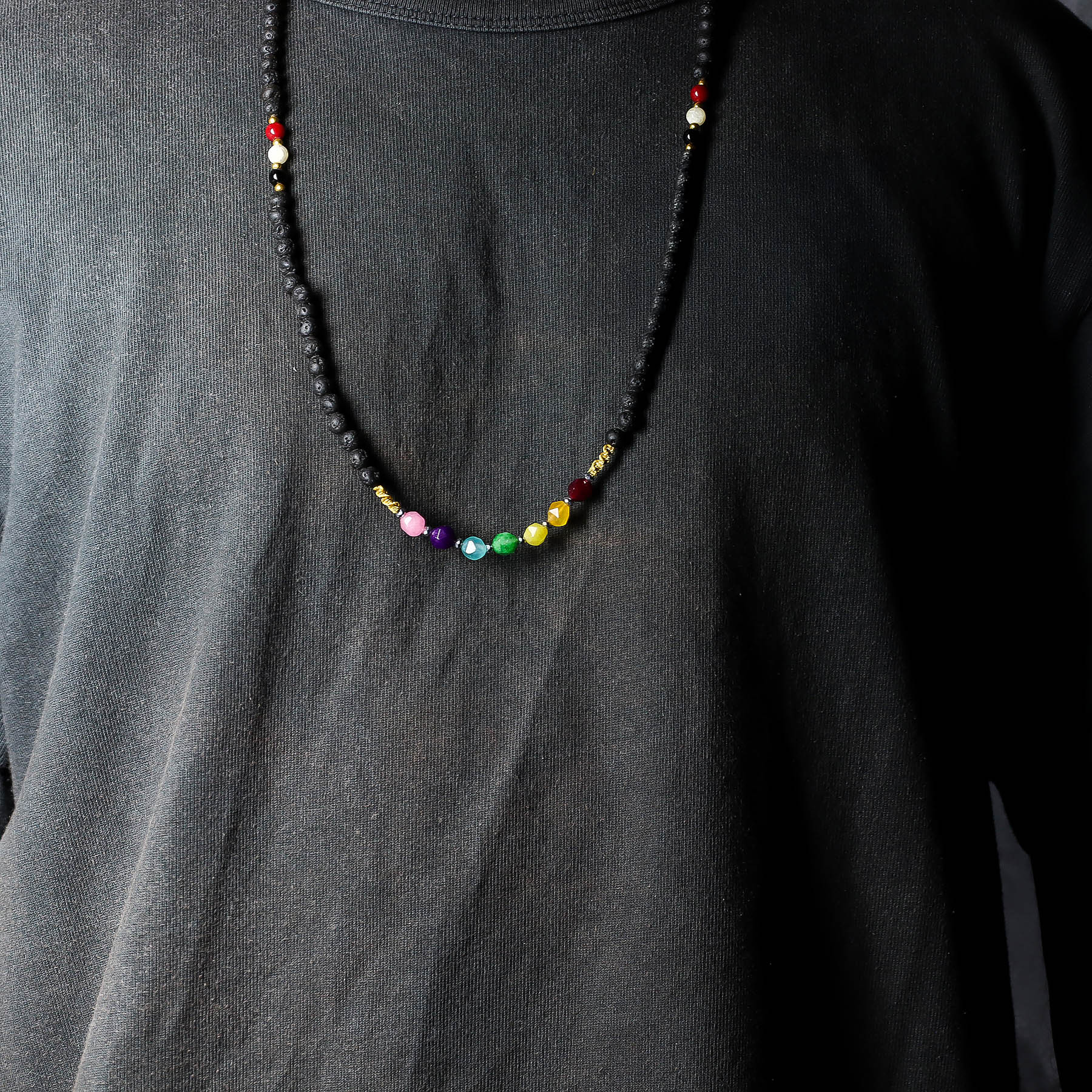 Essence of the Volcano Necklace – Emotional Healing (Lava Stone)5