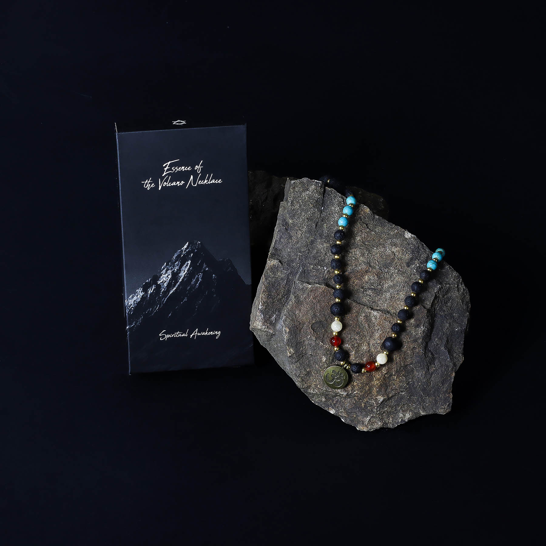 Essence of the Volcano Necklace – Spiritual Awakening (Lava Stone)1