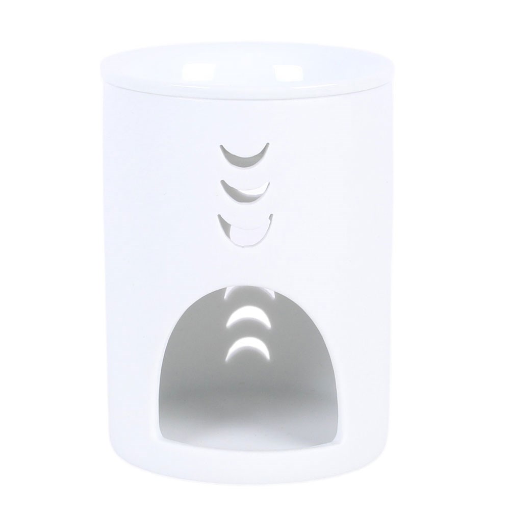 White Cut Out Moon Phase Oil Burner & Wax Warmer3
