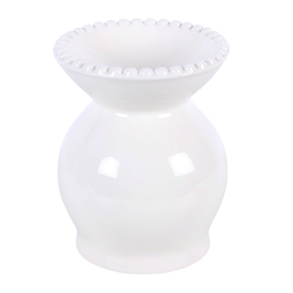 White Beaded Rim Ceramic Oil Burner3