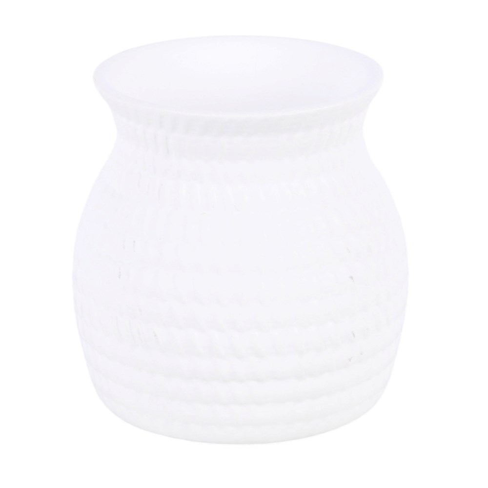 White Woven Basket Effect Oil Burner & Wax Warmer1