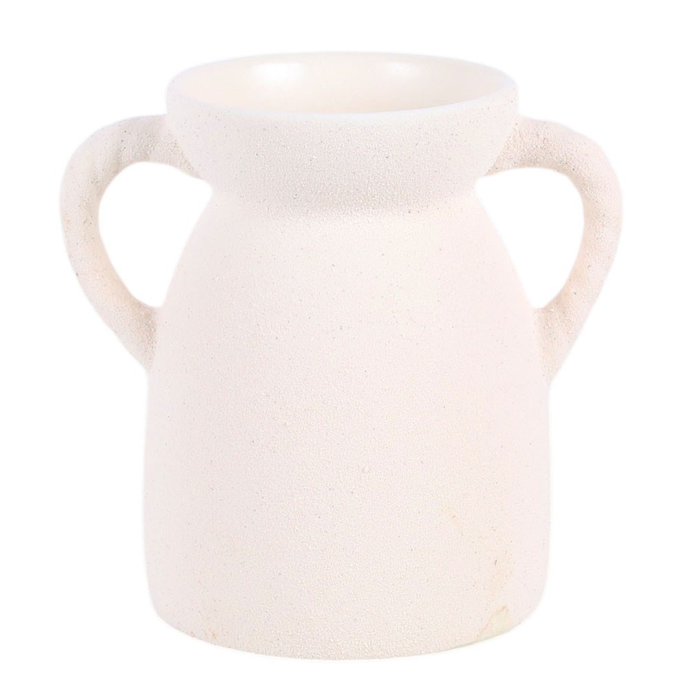 Cream Rope Handle Ceramic Oil Burner & Wax Warmer1
