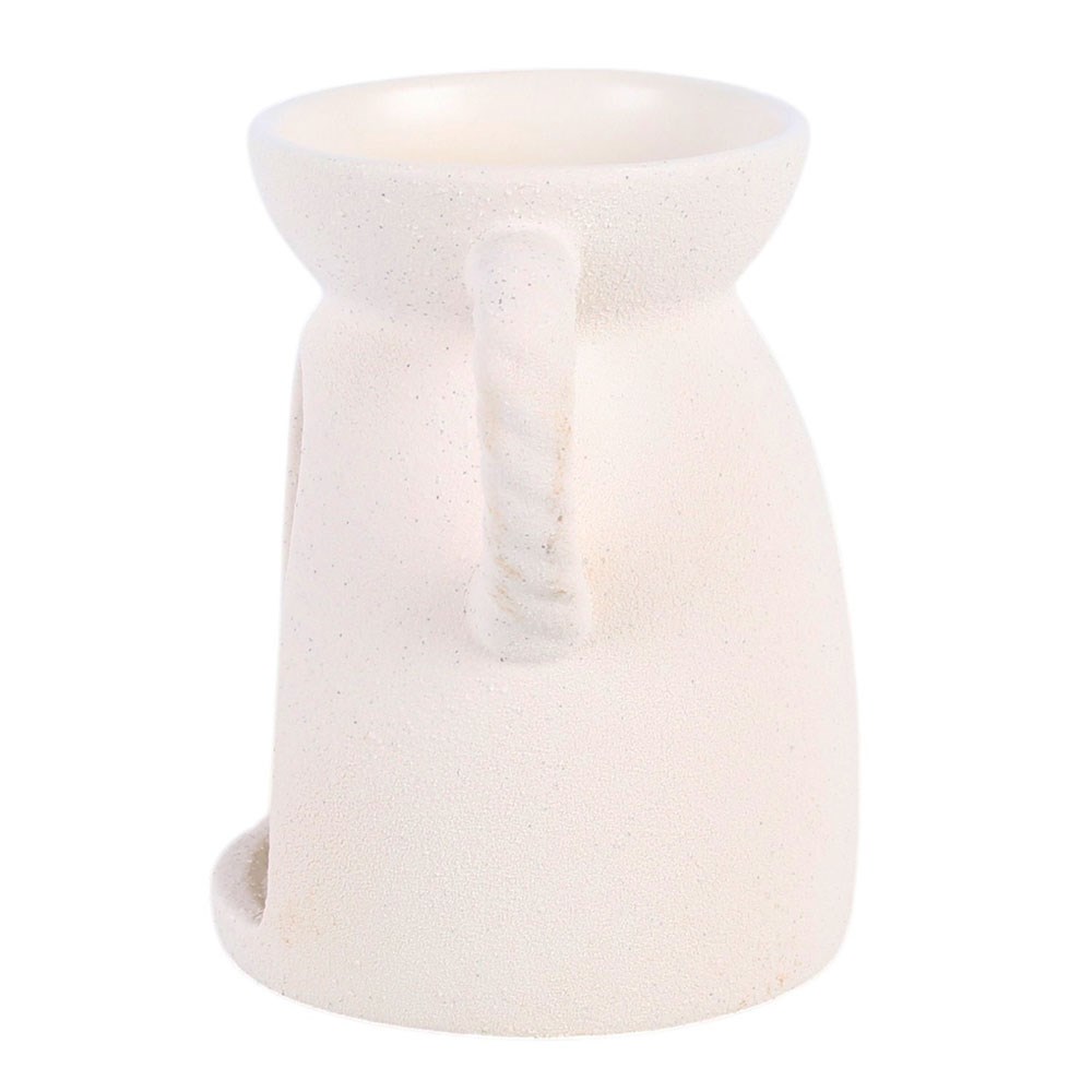 Cream Rope Handle Ceramic Oil Burner & Wax Warmer2