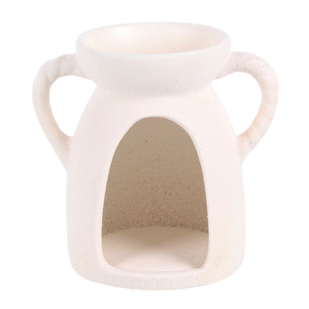 Cream Rope Handle Ceramic Oil Burner & Wax Warmer3