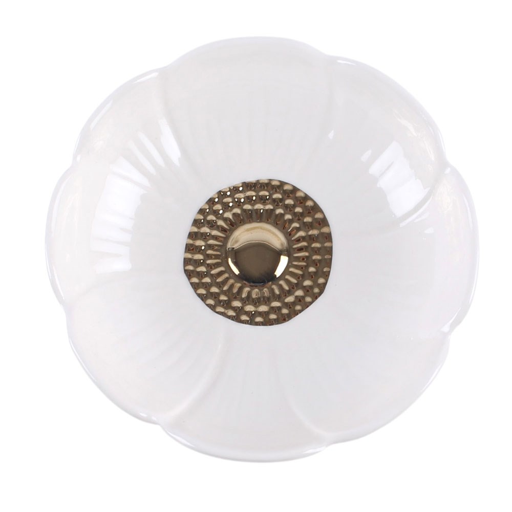 White Blooming Peony Ceramic Oil Burner & Wax Warmer4