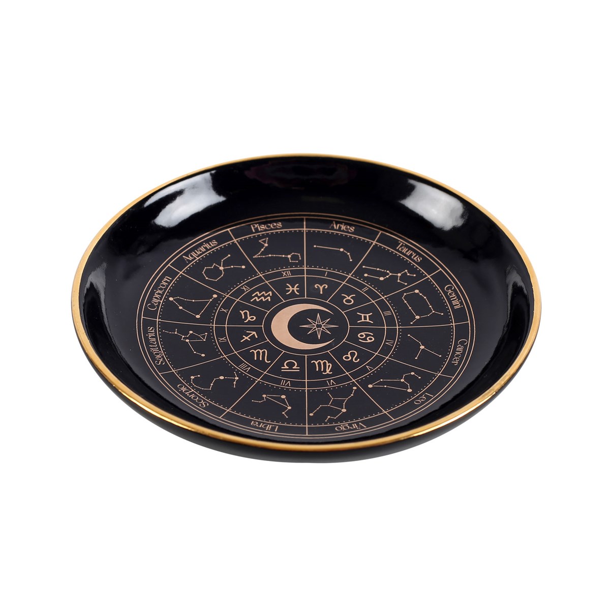 Black & Gold Celestial Astrology Trinket Dish2