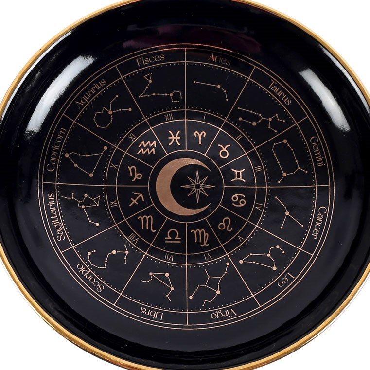 Black & Gold Celestial Astrology Trinket Dish3