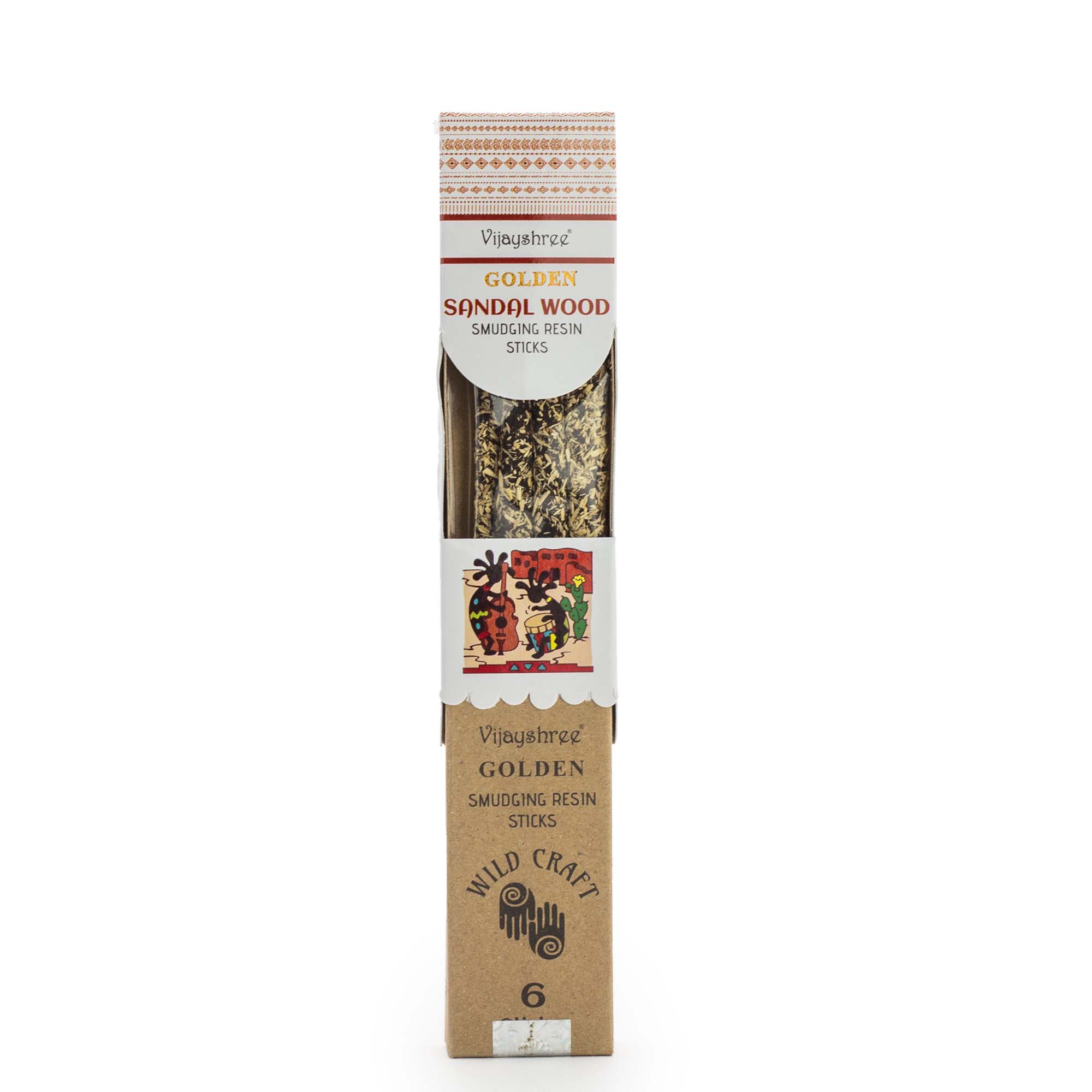 Vijayshree Golden Sandal Wood Smudging Resin Sticks - 30g