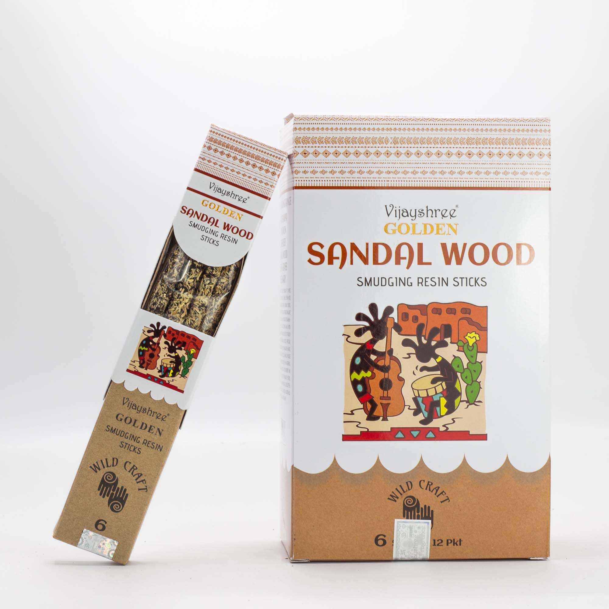 Vijayshree Golden Sandal Wood Smudging Resin Sticks - 30g1