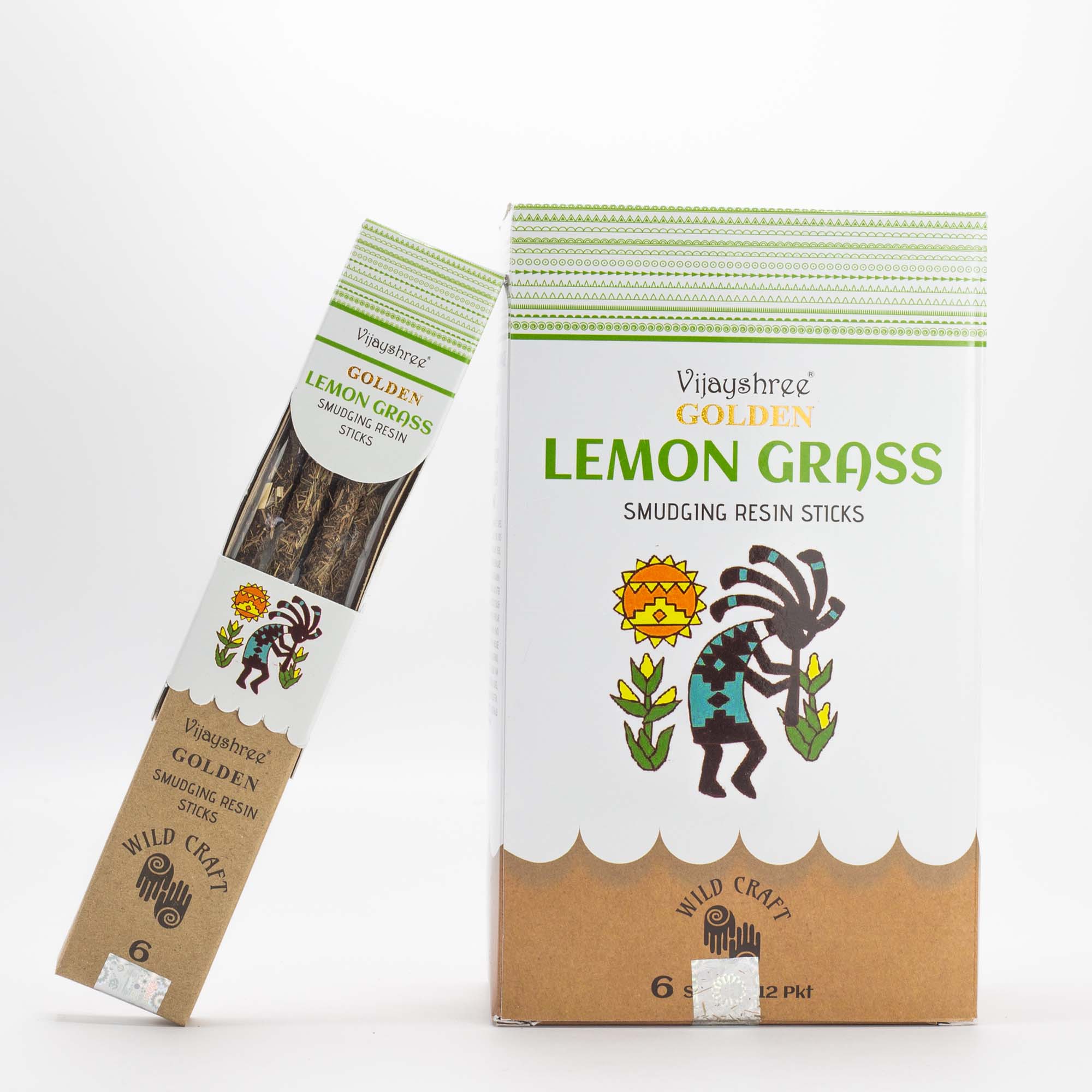 Vijayshree Golden Lemon Grass Smudging Resin Sticks - 30g1