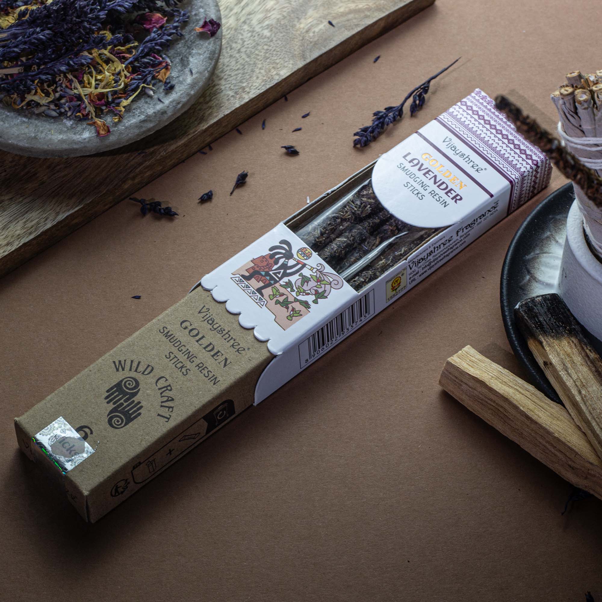 Vijayshree Golden Lavender Smudging Resin Sticks - 30g3