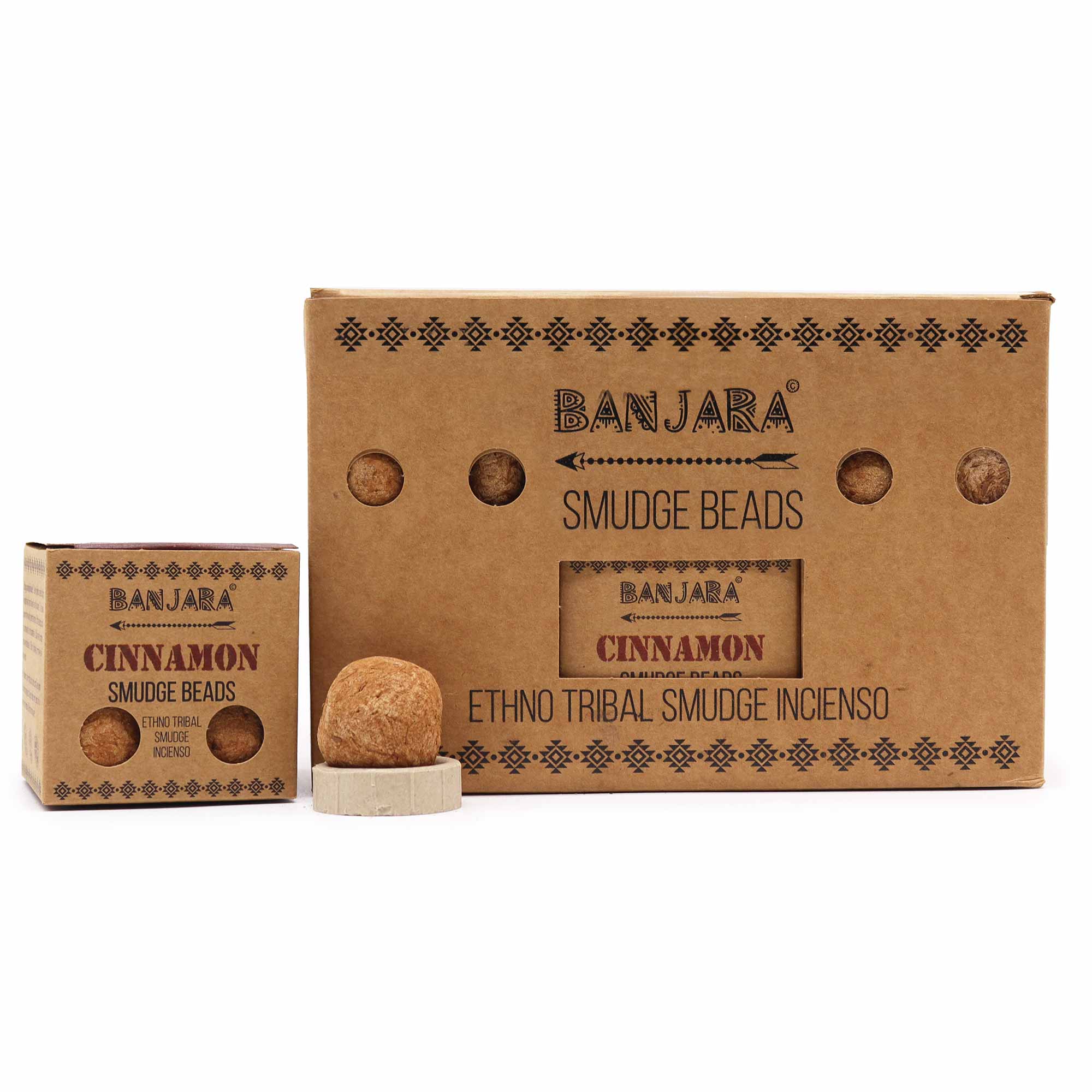 Banjara Smudge Beads – Cinnamon (Pack of 5 with Holder)1
