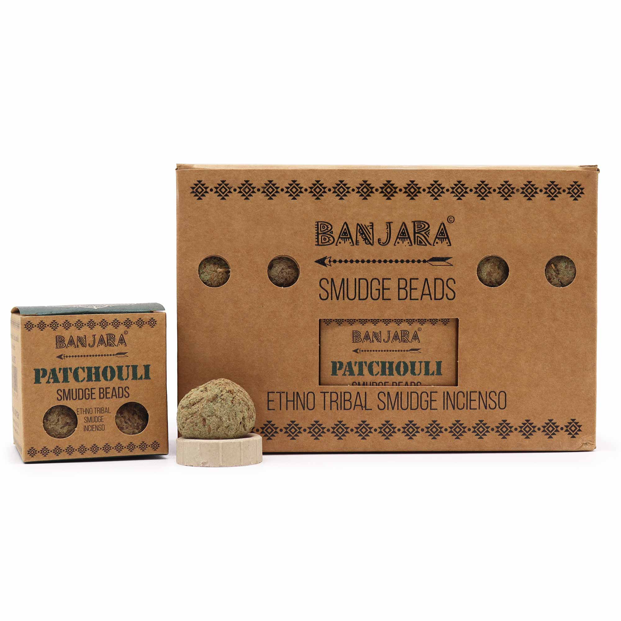 Banjara Smudge Beads – Patchouli (Pack of 5 with Holder)1