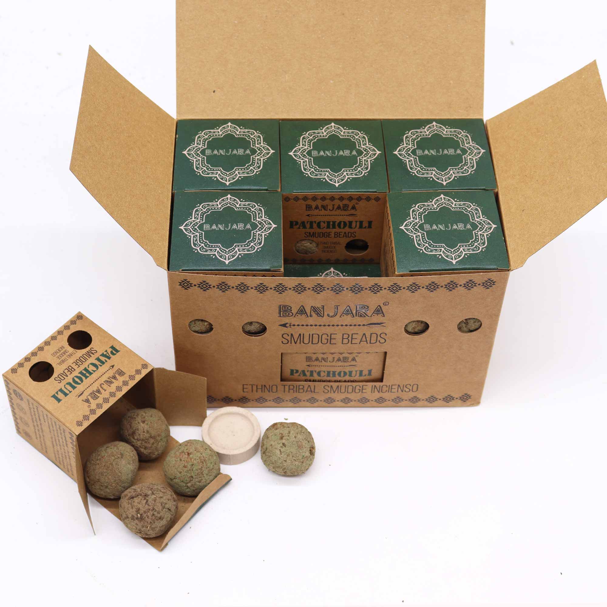 Banjara Smudge Beads – Patchouli (Pack of 5 with Holder)2