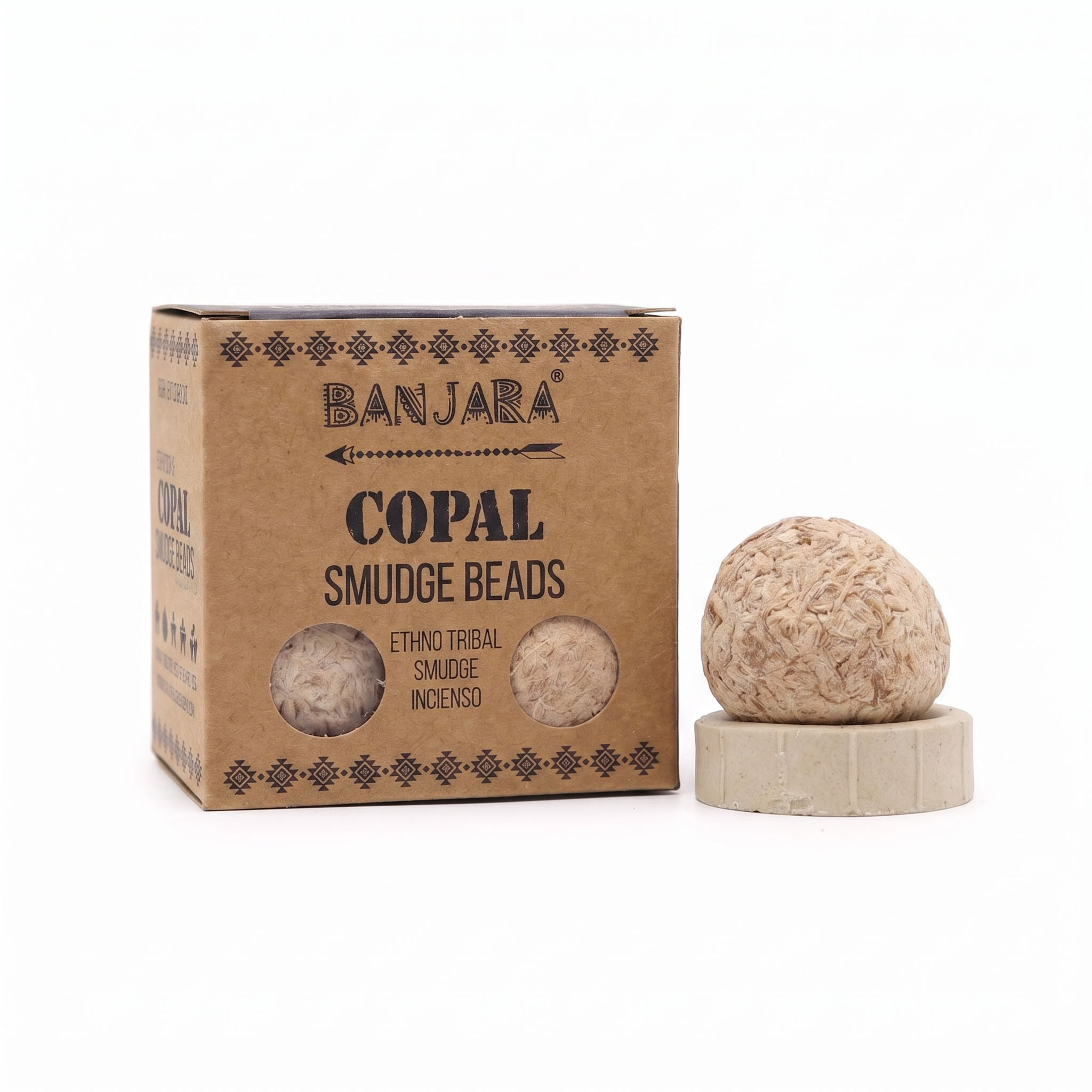 Banjara Smudge Beads – Copal (Pack of 5 with Holder)