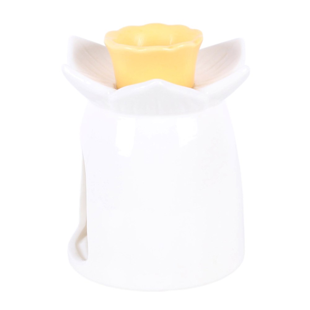 White Daffodil Ceramic Oil Burner & Wax Warmer3
