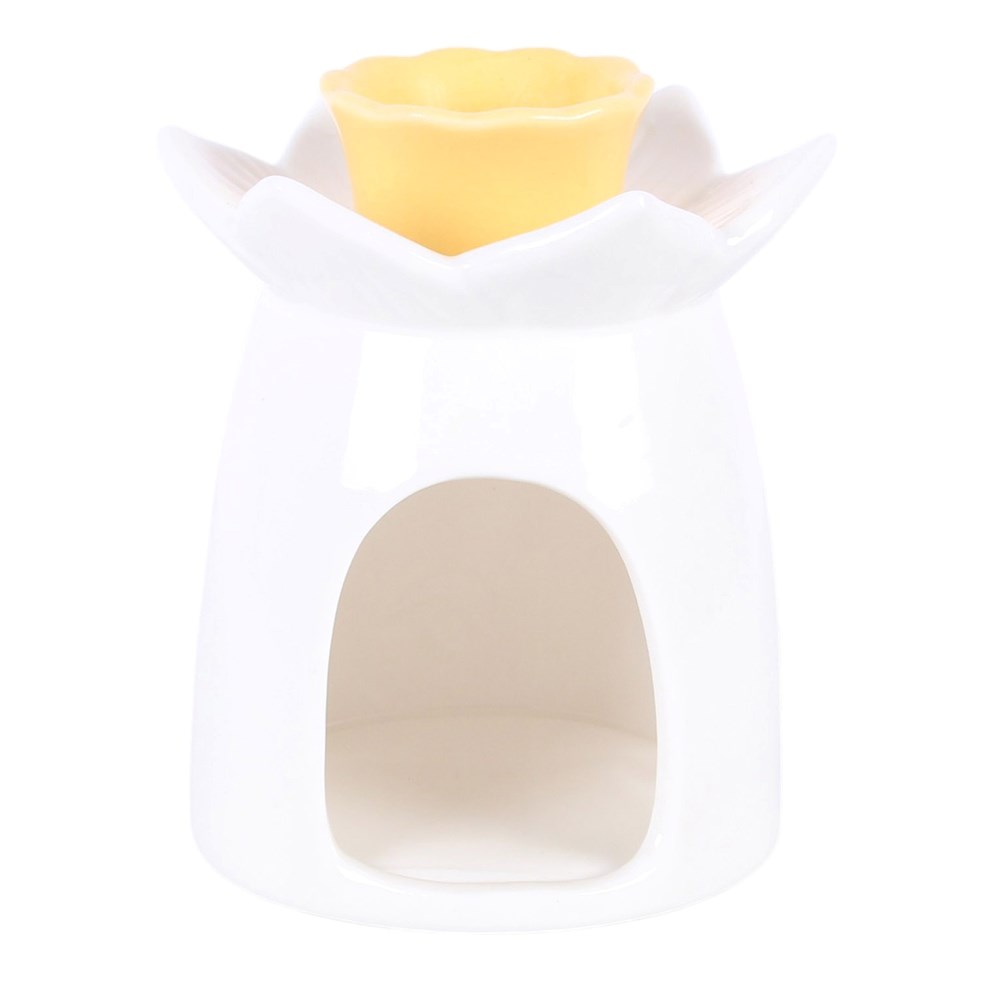 White Daffodil Ceramic Oil Burner & Wax Warmer4