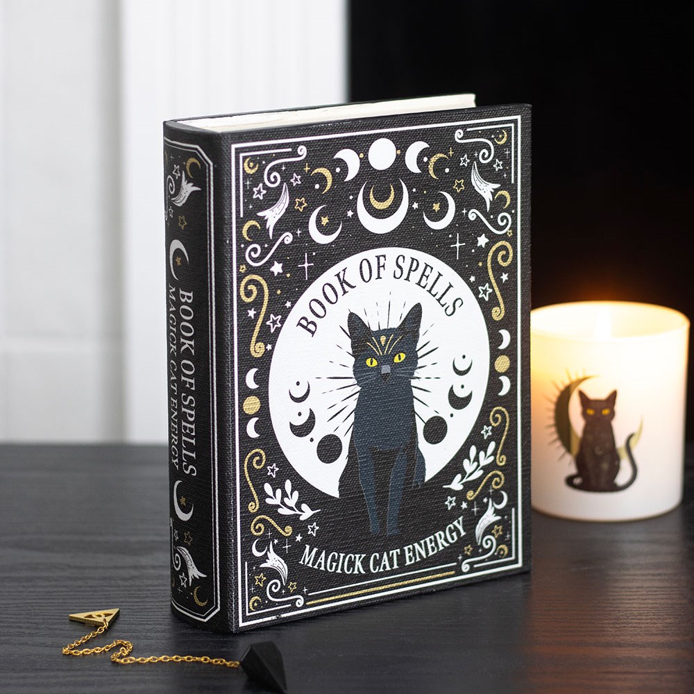 Black Cat Magick Book of Spells Hidden Storage Box3