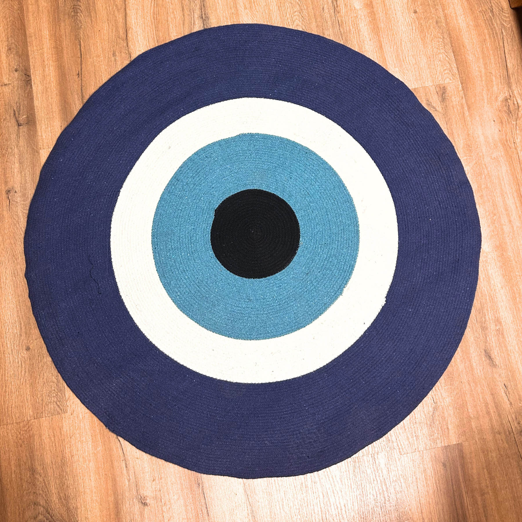Woven Cotton Rope Evil Eye Protective Decor Rug (120cm)1