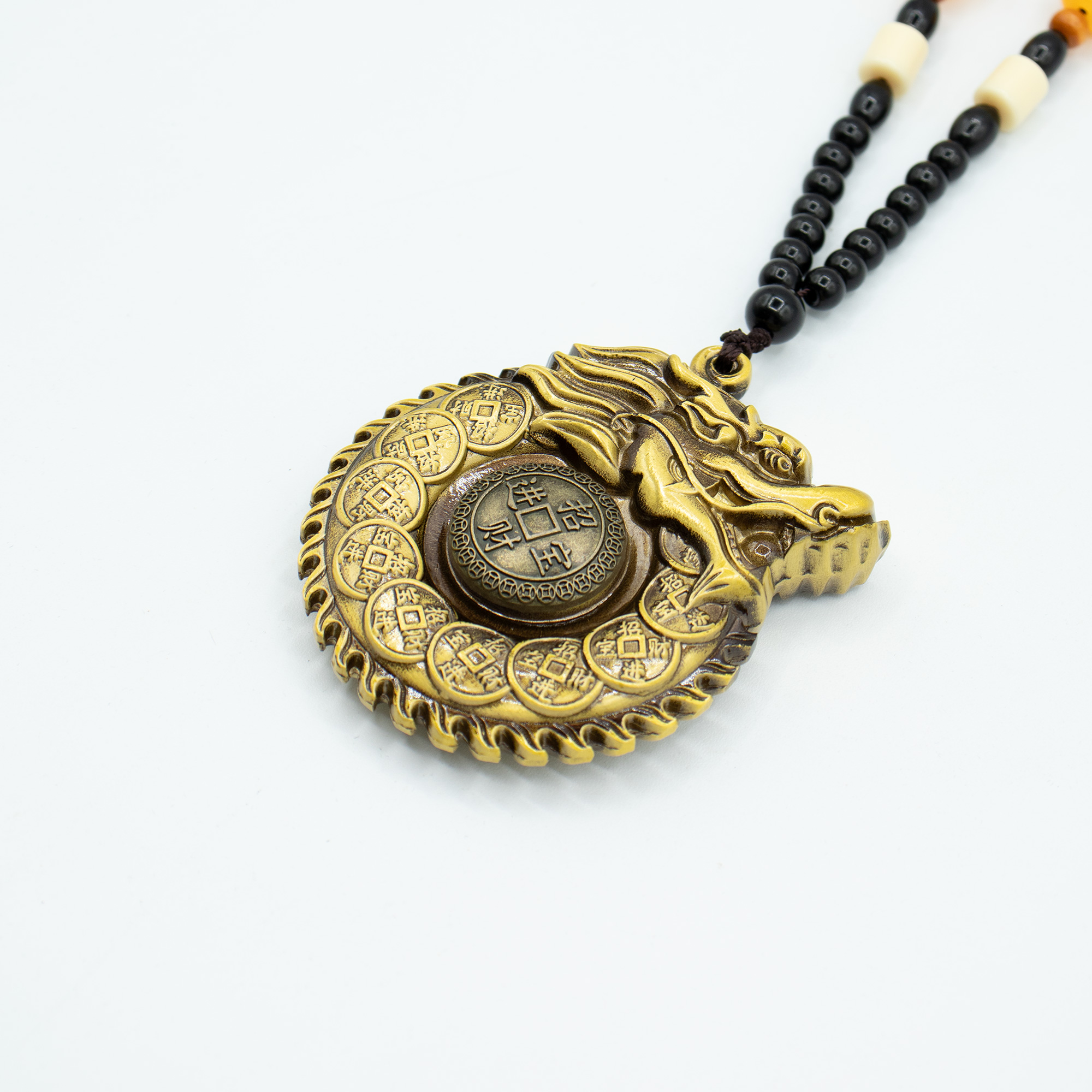 Solid Brass Feng Shui 'Dragon Guardian' Amulet1