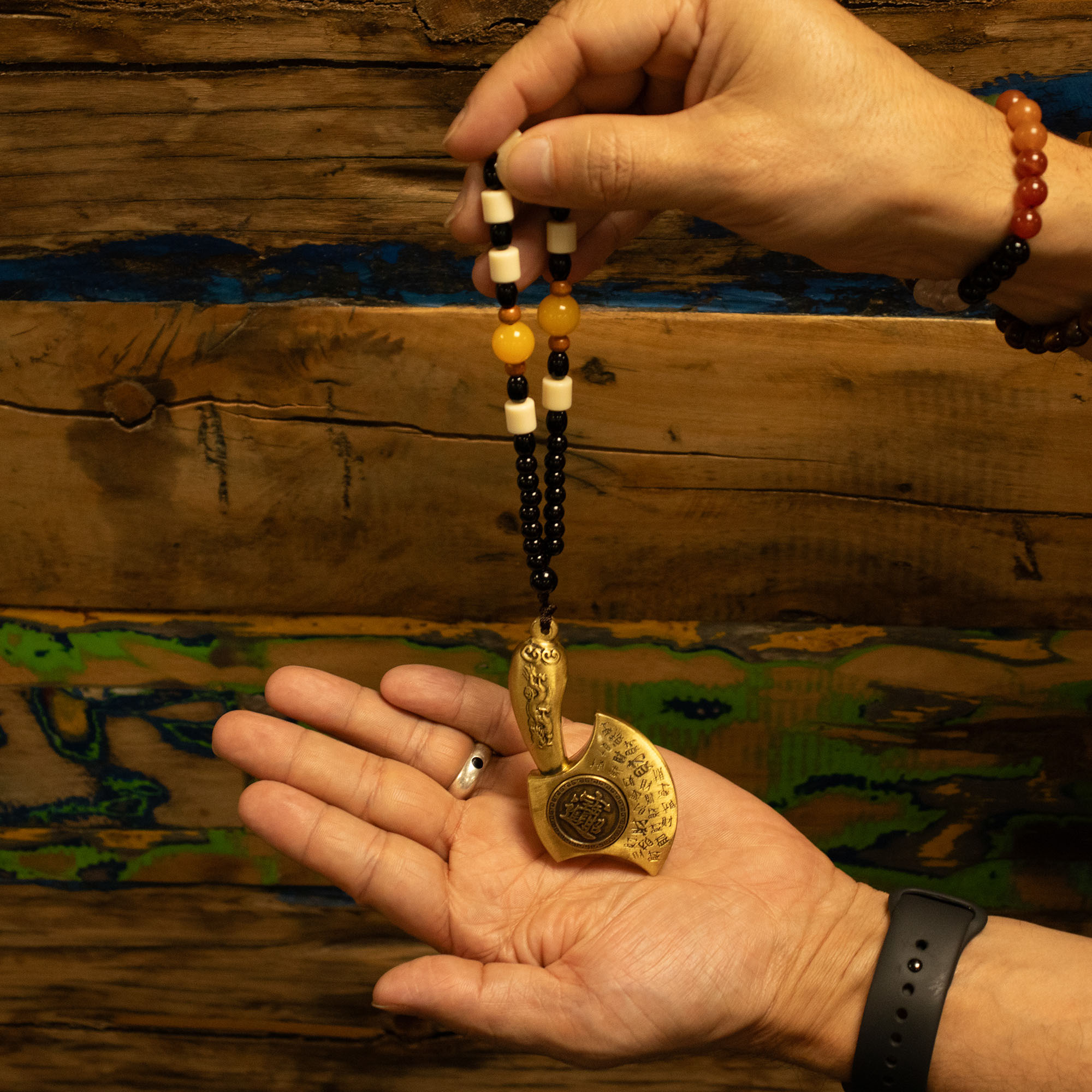 Solid Brass Feng Shui 'Axe Away Obstacles' Amulet3