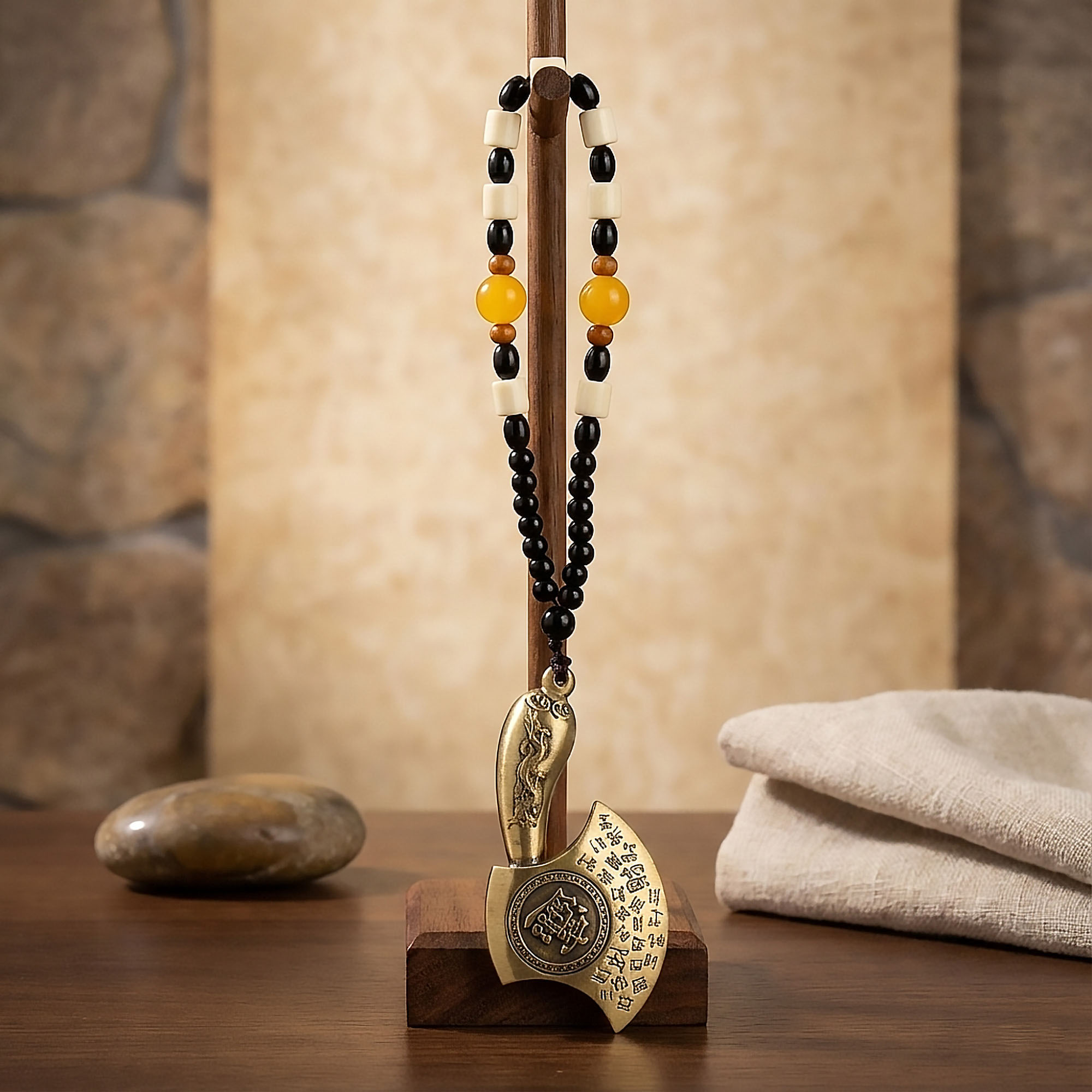 Solid Brass Feng Shui 'Axe Away Obstacles' Amulet4