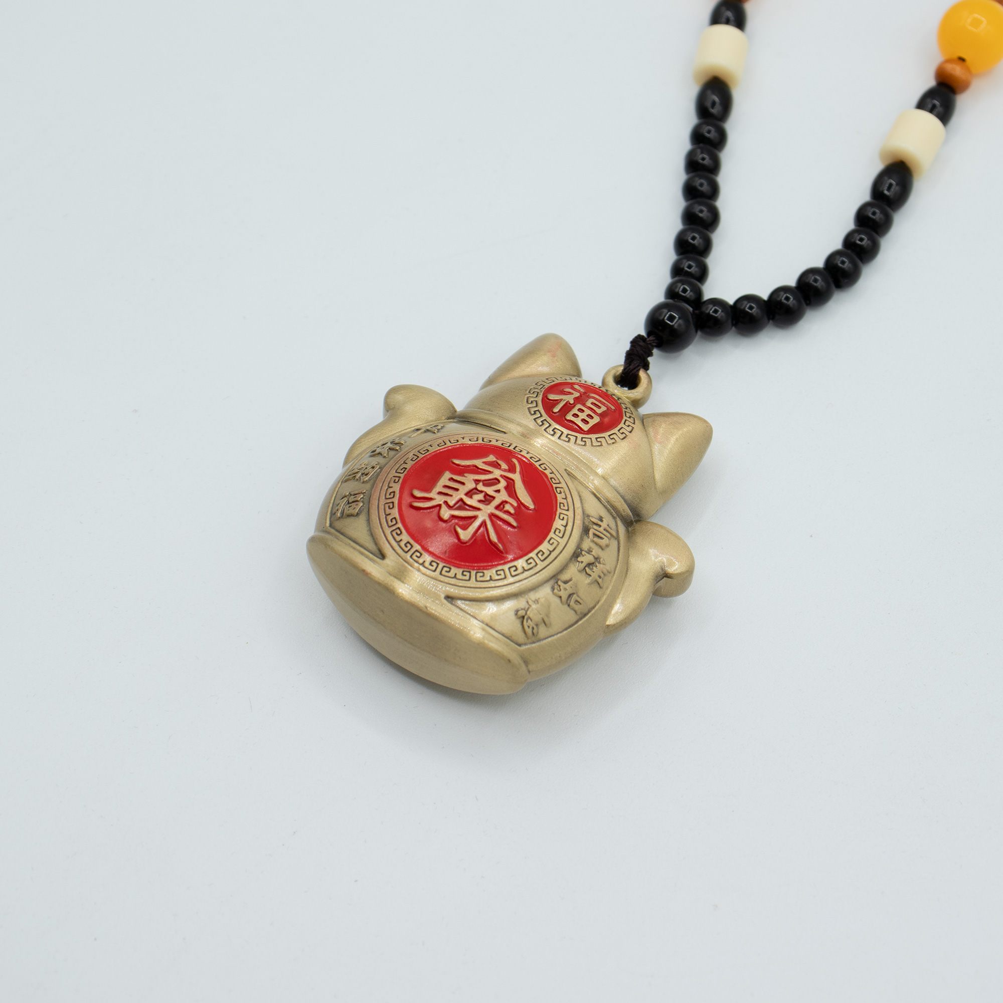 Solid Brass Feng Shui 'Lucky Cat' Amulet2