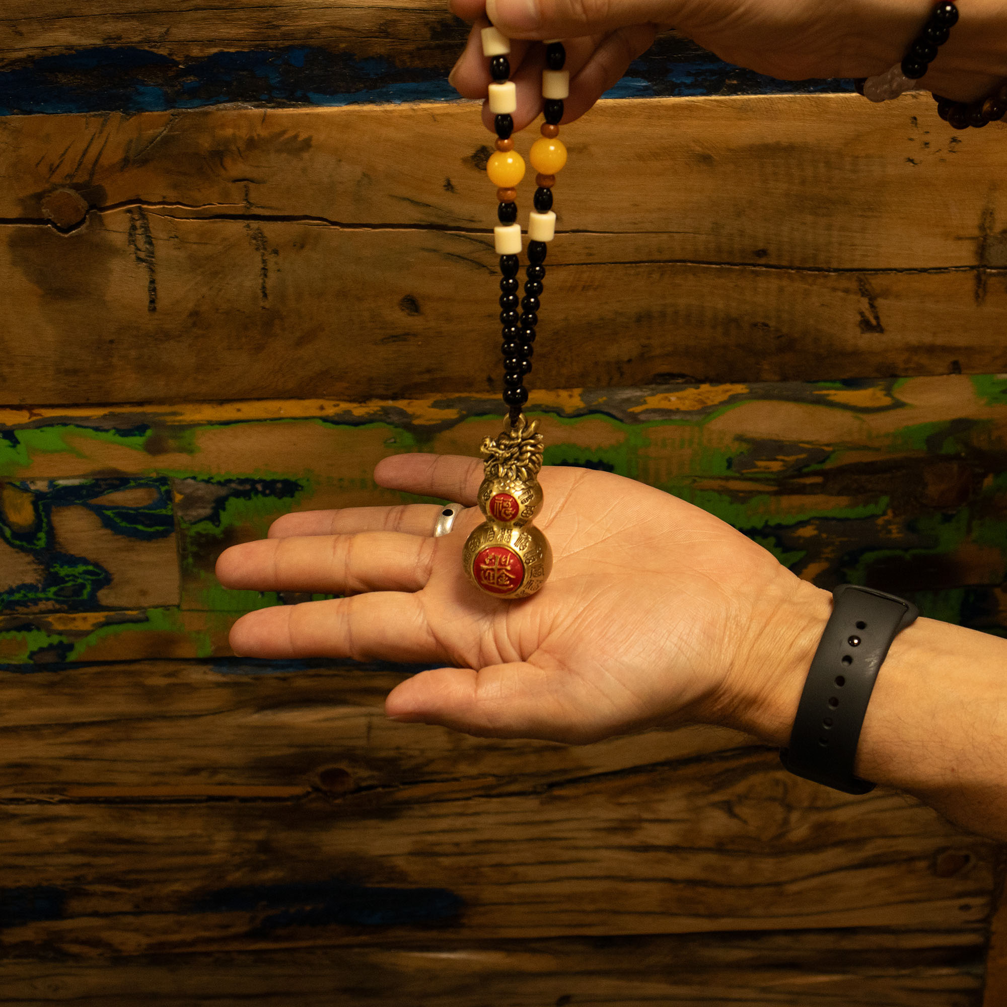 Solid Brass Feng Shui 'Health Gourd' Amulet2