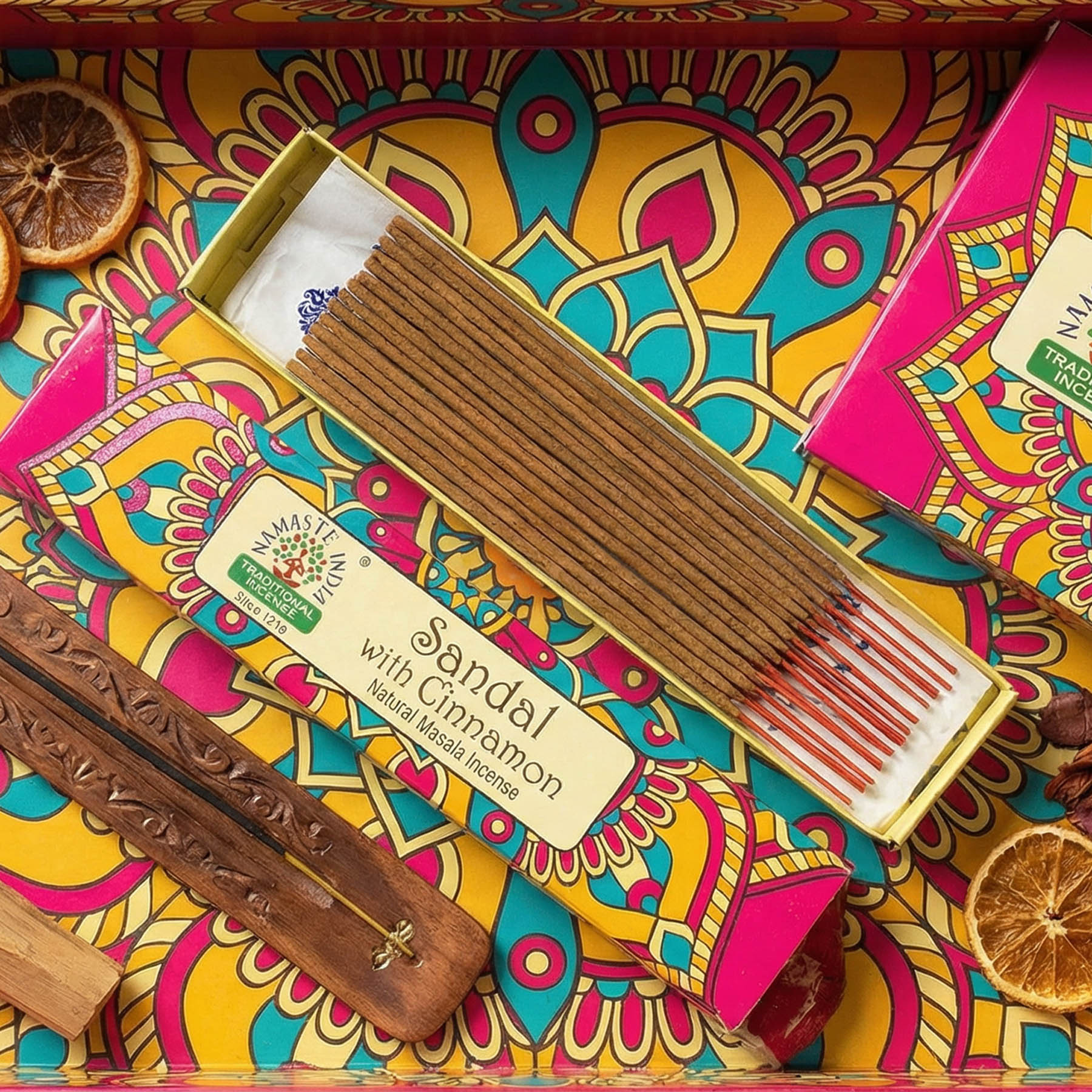 Namaste Mandala Masala Incense - Sandal with Cinnamon4