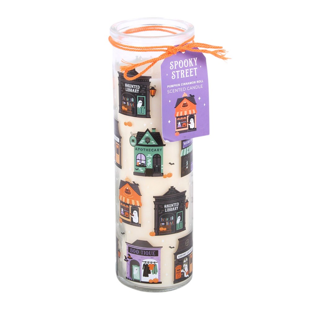 Spooky Street Pumpkin Cinnamon Roll Scented Tube Candle