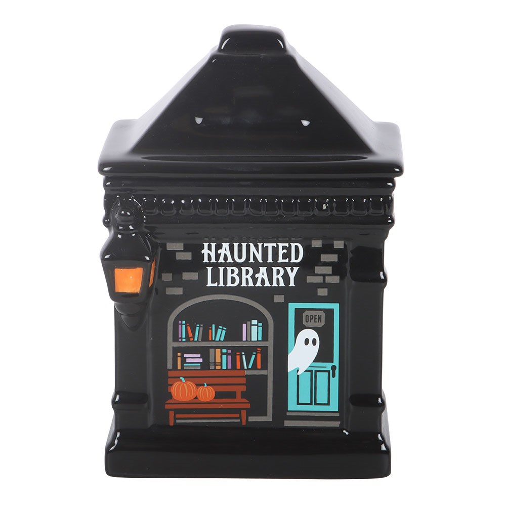 Haunted Library Ceramic Oil Burner