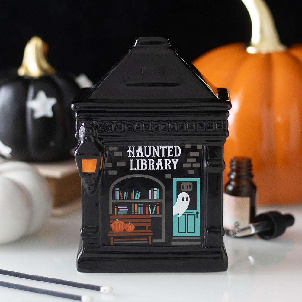 Haunted Library Ceramic Oil Burner3